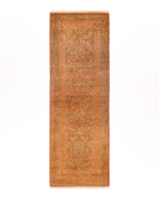 Traditional Mogul Pink Wool Runner 2' 7" x 7' 9" - Solo Rugs