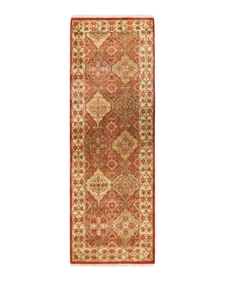 Traditional Mogul Orange Wool Runner 2' 7" x 7' 10" - Solo Rugs