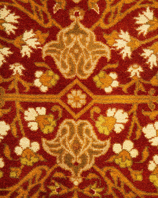 Traditional Mogul Orange Wool Area Rug 5' 2" x 8' 3" - Solo Rugs