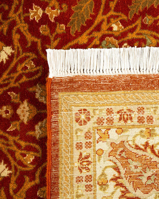Traditional Mogul Orange Wool Area Rug 5' 2" x 8' 3" - Solo Rugs