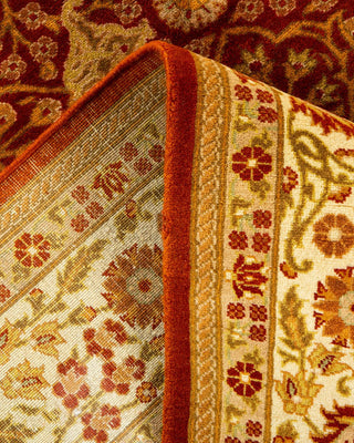 Traditional Mogul Orange Wool Area Rug 5' 2" x 8' 3" - Solo Rugs