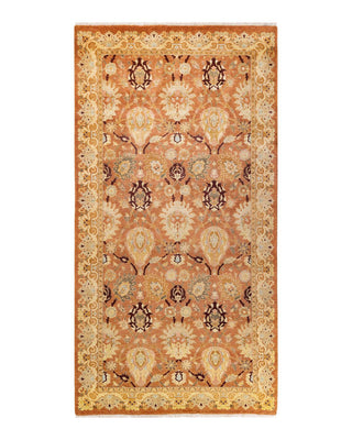 Contemporary Eclectic Brown Wool Runner 5' 2" x 9' 8" - Solo Rugs