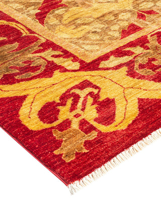 Contemporary Arts & Crafts Beige Wool Area Rug 9' 2" x 12' 0" - Solo Rugs