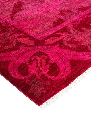 Contemporary Fine Vibrance Pink Wool Area Rug 8' 10" x 11' 8" - Solo Rugs
