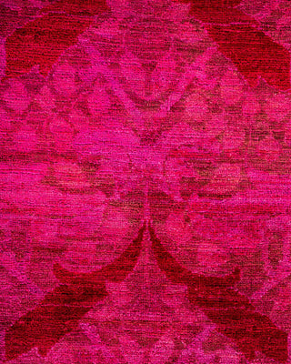 Contemporary Fine Vibrance Pink Wool Area Rug 8' 10" x 11' 8" - Solo Rugs