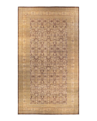 Traditional Mogul Brown Wool Runner 10' 3" x 19' 2" - Solo Rugs