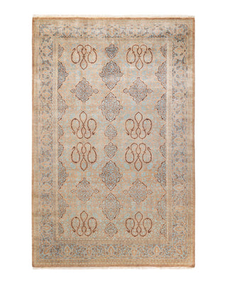 Traditional Mogul Brown Wool Area Rug 5' 3" x 8' 0" - Solo Rugs