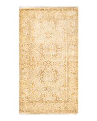 Traditional Mogul Ivory Wool Area Rug 3' 3" x 5' 2" - Solo Rugs