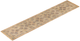 Traditional Mogul Brown Wool Runner 2' 8" x 11' 8" - Solo Rugs