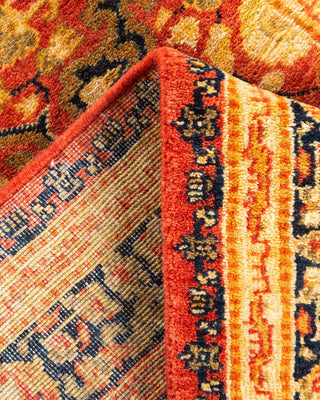 Traditional Mogul Orange Wool Runner 2' 8" x 8' 0" - Solo Rugs