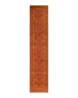 Traditional Mogul Orange Wool Runner 2' 6" x 12' 1" - Solo Rugs