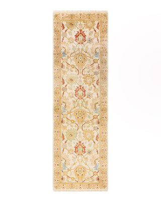Eclectic, One-of-a-Kind Hand-Knotted Area Rug - Ivory, 2' 8" x 8' 9" - Solo Rugs