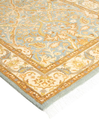 Traditional Mogul Light Blue Wool Runner 2' 7" x 8' 6" - Solo Rugs