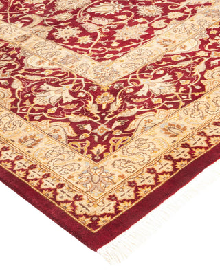 Traditional Mogul Red Wool Area Rug 8' 2" x 10' 2" - Solo Rugs