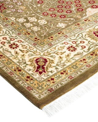 Traditional Mogul Brown Wool Area Rug 4' 8" x 7' 0" - Solo Rugs