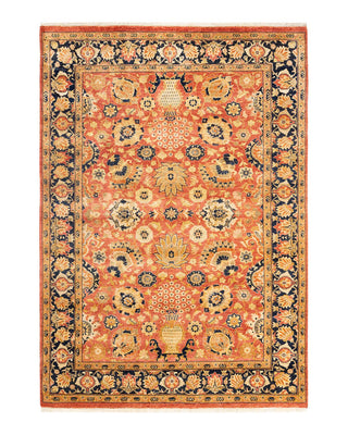 Mogul, One-of-a-Kind Hand-Knotted Area Rug - Orange, 4' 4" x 6' 1" - Solo Rugs