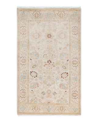 Traditional Mogul Ivory Wool Area Rug 3' 2" x 5' 2" - Solo Rugs