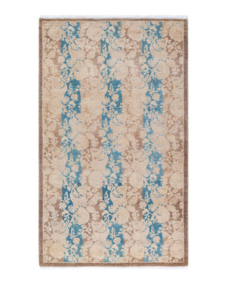 Traditional Mogul Brown Wool Area Rug 3' 1" x 5' 2" - Solo Rugs