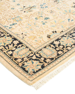 Traditional Mogul Ivory Wool Area Rug 3' 3" x 5' 1" - Solo Rugs