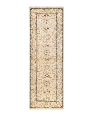 Traditional Mogul Ivory Wool Runner 2' 7" x 7' 9" - Solo Rugs