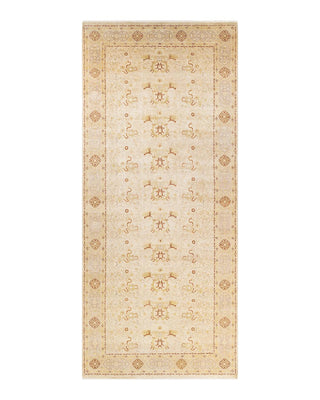 Traditional Mogul Ivory Wool Runner 6' 0" x 13' 4" - Solo Rugs