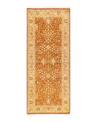 Traditional Mogul Orange Wool Runner 2' 6" x 6' 1" - Solo Rugs