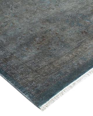 Contemporary Fine Vibrance Gray Wool Area Rug 9' 1" x 11' 10" - Solo Rugs
