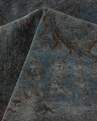 Contemporary Fine Vibrance Gray Wool Area Rug 9' 1" x 11' 10" - Solo Rugs