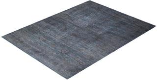 Contemporary Fine Vibrance Gray Wool Area Rug 9' 1" x 11' 10" - Solo Rugs
