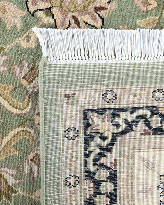 Traditional Mogul Green Wool Area Rug 9' 1" x 12' 2" - Solo Rugs