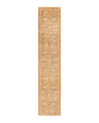 Traditional Mogul Yellow Wool Runner 2' 7" x 12' 9" - Solo Rugs