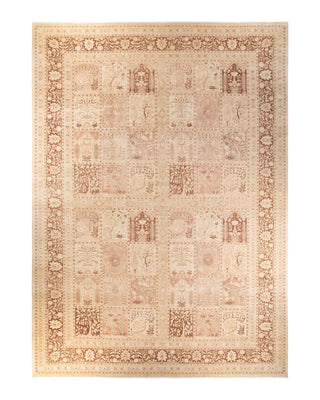 Traditional Mogul Ivory Wool Area Rug 12' 3" x 17' 7" - Solo Rugs