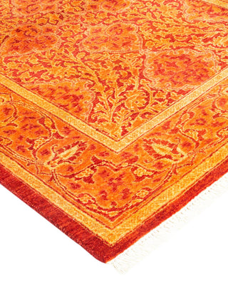 Traditional Mogul Orange Wool Runner 2' 7" x 9' 2" - Solo Rugs