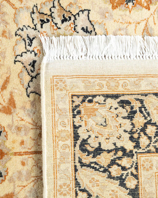 Traditional Mogul Beige Wool Area Rug 3' 3" x 5' 4" - Solo Rugs