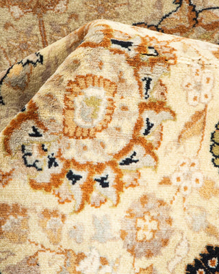 Traditional Mogul Beige Wool Area Rug 3' 3" x 5' 4" - Solo Rugs