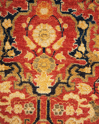 Traditional Mogul Orange Wool Runner 9' 2" x 17' 4" - Solo Rugs