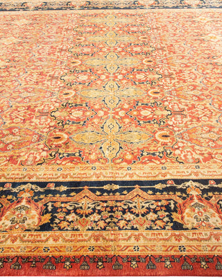 Traditional Mogul Orange Wool Runner 9' 2" x 17' 4" - Solo Rugs