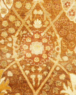 Traditional Mogul Yellow Wool Area Rug 8' 3" x 10' 2" - Solo Rugs