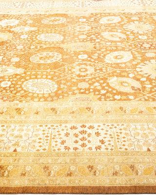 Traditional Mogul Yellow Wool Area Rug 8' 3" x 10' 2" - Solo Rugs