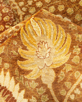 Traditional Mogul Yellow Wool Area Rug 8' 3" x 10' 2" - Solo Rugs