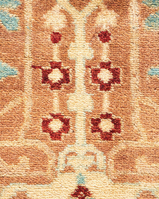 Contemporary Eclectic Brown Wool Area Rug 3' 2" x 5' 3" - Solo Rugs