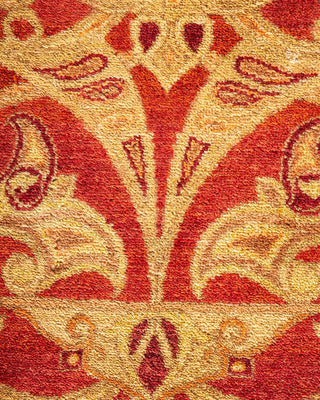 Traditional Mogul Orange Wool Area Rug 10' 3" x 14' 9" - Solo Rugs