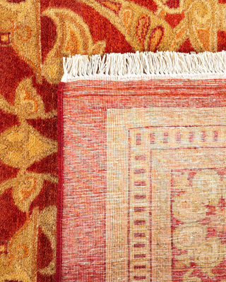Traditional Mogul Orange Wool Area Rug 10' 3" x 14' 9" - Solo Rugs