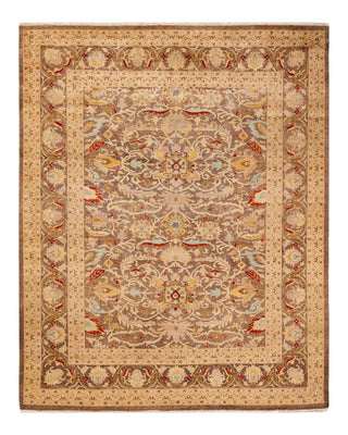 Contemporary Eclectic Brown Wool Area Rug 8' 0" x 9' 10" - Solo Rugs