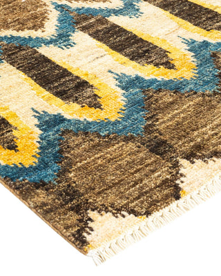 Contemporary Modern Yellow Wool Runner 2' 9" x 12' 3" - Solo Rugs
