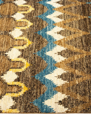 Contemporary Modern Yellow Wool Runner 2' 9" x 12' 3" - Solo Rugs