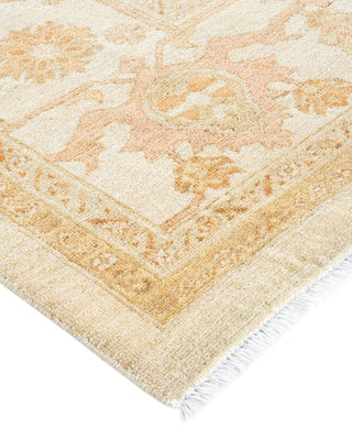 Contemporary Eclectic Ivory Wool Area Rug 11' 10" x 17' 8" - Solo Rugs