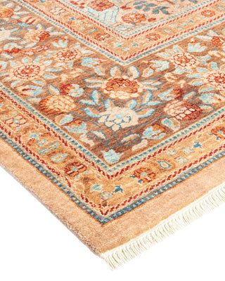 Traditional Mogul Beige Wool Area Rug 8' 2" x 10' 4" - Solo Rugs