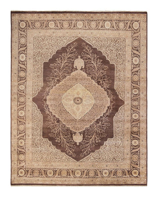 Traditional Mogul Brown Wool Area Rug 8' 4" x 10' 7" - Solo Rugs