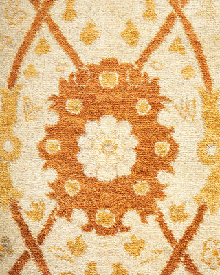 Traditional Mogul Ivory Wool Area Rug 6' 3" x 9' 3" - Solo Rugs